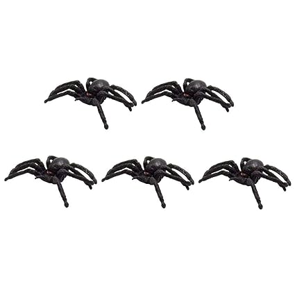 Crazy-Store Simulation Spider Jokes Toys PVC Artificial Insect Model Trick Toys (5pcs)