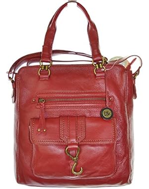 Fontana leather Tote crossbody bag Scarlet