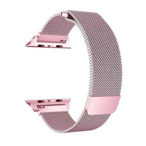 MYFLIR Compatible with Stainless Steel apple Watch Band for 38mm 40mm Replacement for Milanese Loop iwatch Band Series 1 Series 2 Series 3 Series 4 Rose gold