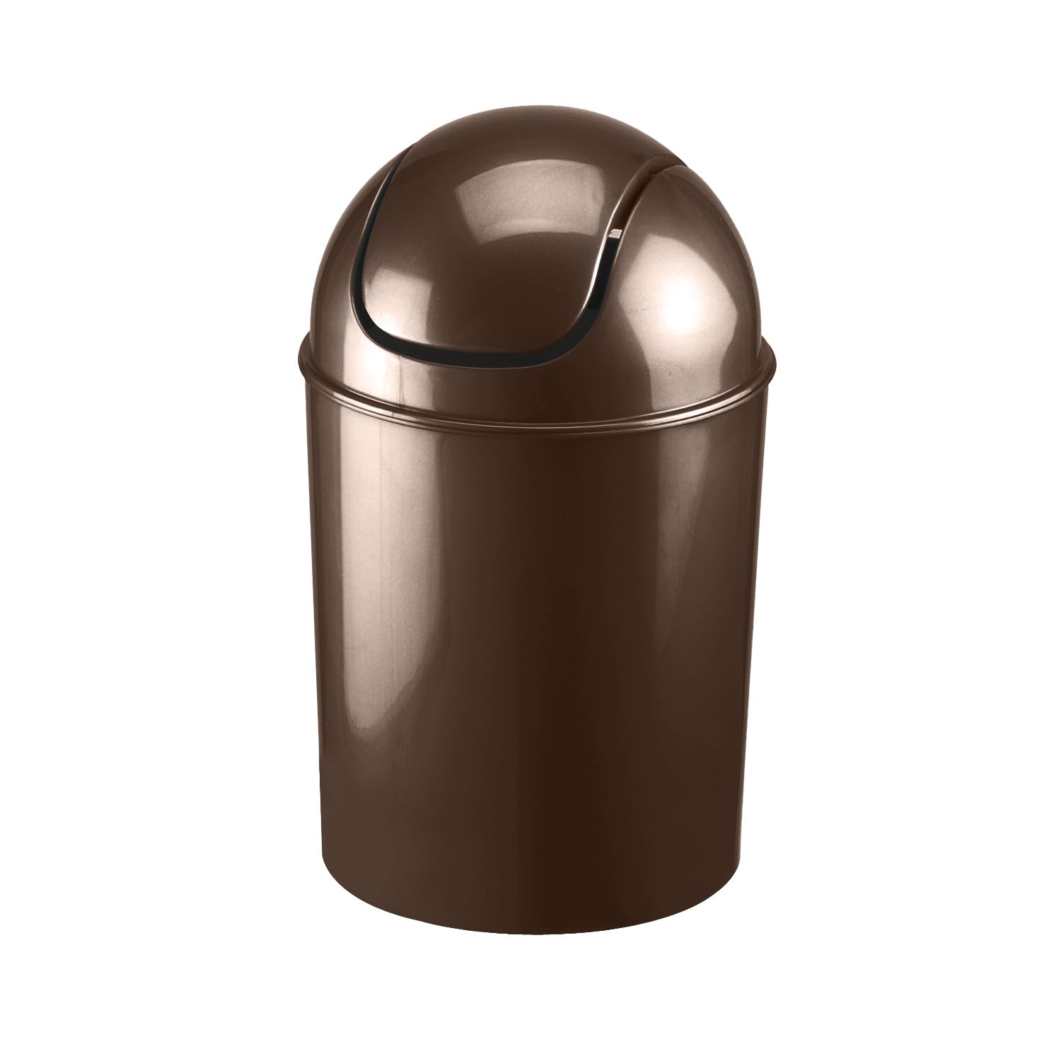 Photo 1 of Umbra 1.25 Gallon Mini Waste Can with Removable Swing-Top Lid - Small Garbage Bin for Kitchen, Bathroom, Bedroom, Office - Compact Trash Can Fit Under Tables & Counters - Bronze