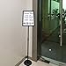 HAITIAN Sign Holder Poster Stand with Adjustable Height from 40” to 58”, Round Metal Base, Sign Frame Revolvable To Either Horizontal or Vertical View Display, for 11 X 17 Inch Poster - Black
