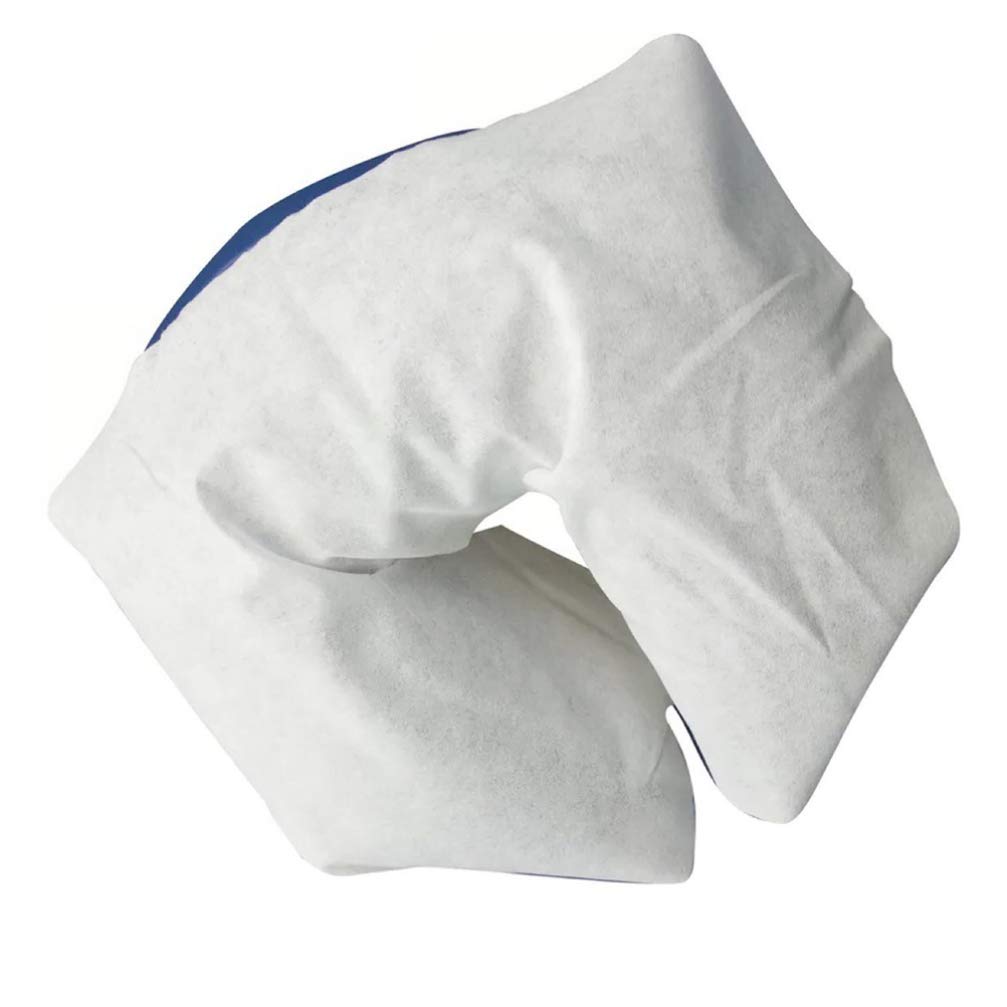 EXCEART 100Pcs Disposable Face Cradle Covers Non- Sticking Massage Face Pillow Cushion Headrest Covers for Massage Tables Massage Chairs Beauty SPA Salon