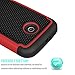 Motorola Moto E Case, Moto E 1st Gen Case, Tekcoo(TM) [Tmajor Series] [Red/Black] Shock Absorbing Hybrid Rubber Grip Plastic Impact Defender Rugged Slim Hard Case Cover Shell for Moto E 2014