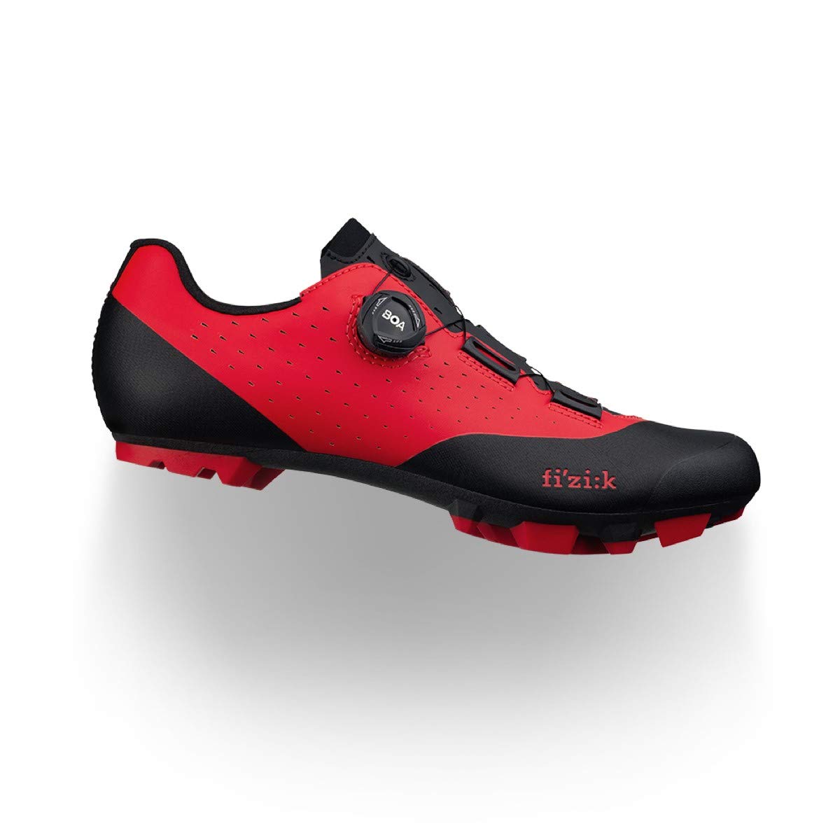 Fizik Vento Overcurve X3,Off-Road Gravel Boa Shoes, Red/Black, 10.5-11 Image