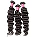Ali Julia Hair Brazilian Natural Wave Hair Virgin Weave 3 Bundles 10a 100% Unprocessed Human Hair Weft Extensions 95-100g/pc Natural Color(14 16 18)