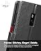 OnePlus 2 Leather Wallet Case - VENA [vFolio] Slim Vintage Genuine Leather Wallet Stand Case with Card Slots for OnePlus Two (Black)