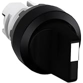 ABB M3SS2-10B Selector Switch Operator, 22 mm, Momentary, Black, 3 Positions