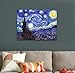 Wieco Art Classic Abstract Giclee Canvas Prints Wall Art for Living Room Home Office Decor Large Starry Night by Van Gogh Famous Artwork Modern Stretched Landscape Pictures