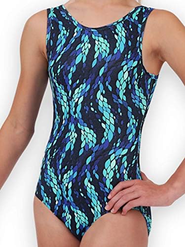 Pelle Leap Gear Gymnastics Leotard for Girls - Turquoise, Teal, Blue and Green Collection