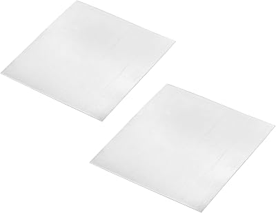 sourcing map 2 Pcs 99.9% Zinc Sheet 0.5x100x100mm Metal Foil Anode Strip