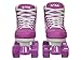 New! 2016 Epic Star Pegasus Indoor Outdoor Classic High-Top Quad Roller Skates w/ 2 Pair of Laces (Purple & White)