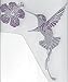 Hummingbird Rhinestone Iron On Heat Press Crystal MOTIF patch Hibiscus flower