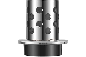 DZQ Perforated Casting Flask Vacuum Casting Stainless Steel Wall Flanged with Rubber Sprue Base(2" x 3")