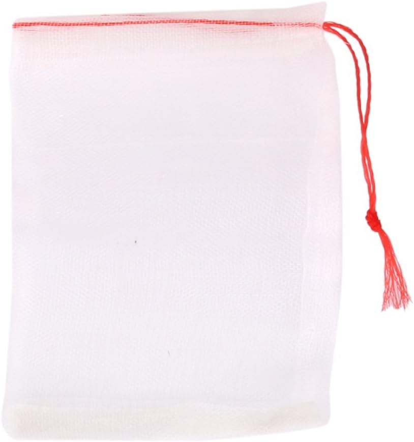 GIVBRO 20pcs Drawstring Nylon Mesh Filter Media Bag for Aquarium Garden Pond -150 x 100mm