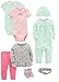 Simple Joys by Carter's Girls Baby 8-Piece Gift Set, Pink/Grey/Mint, 0-3 Months