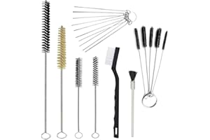 21 Pcs Spray Gun Cleaning Kit, Paint Gun Cleaning Kit, Spray Gun Cleaning Brush, Nylon Brushes Mini Brushes Needles Metal Tub