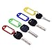 30 Pieces Multi-Colors Plastic Key Tags ID Fobs Luggage ID Labels with Split Ring Keyring