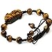 Hand Crafted Adjustable Tiger Eye Beads Fortune Pixiu Dragon Bracelet