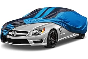 Kaugung Car Cover Waterproof Custom Fit Mercedes Benz SL（1988-2025）, Full Exterior Cover for Automobiles Lightweight Resistant Outdoor SunUV Rain Dust Snow Wind Protection.