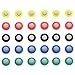 30Pcs Heavy Duty Neodymium Refrigerator Magnets with Assorted Colors, 20mm-Diameter, Perfect Fridge Magnets, Photo Magnets, Map Magnets, Whiteboard Magnets