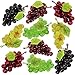 Supla 10 Pack Artificial Grapes Mini Grape Clusters Rubber Grape Bundles Decorative Grapes Bunches in Black Burgundy Red Green 2.5