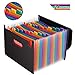 Magicfly 24 Pocket Expanding Files Folder with Lid, Qefuna A4 Letter Size Expandable File Organizer, Portable Accordion File Folder with Cover, for Office,Business, Home, School Supply