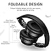 Picun Wireless Headphones [Up to 20 Hrs] Over Ear with Cool & Romantic LED Light, HiFi Stereo Folding Wireless Headphones with HD Mic, Snug Earmuffs, TF Slot & Wired Mode for PC Cellphone (Black)