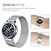 Fintie Galaxy Watch 46mm / Gear S3 Frontier Classic Band [Large], 22mm Milanese Loop Stainless Steel Replacement Smartwatch Bracelet Wrist Strap with [Unique Magnet Lock] for Women Men, Silver
