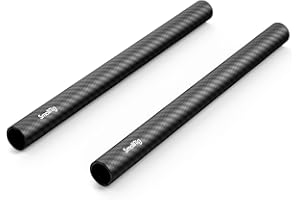 SmallRig 15mm Carbon Fiber Rod for 15mm Rod Support System (Non-Thread), 8 inches Long, Pack of 2