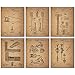 Carpenter Patent Prints - Set Of 6 (8 Inches X 10 Inches) Woodworking Wall Art Decor Photos