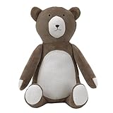 Dwell Studio Bear Hugs Super Soft Plush, Brown/Ivory Bear