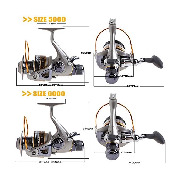 Yoshikawa-Baitfeeder-Spinning-Reel-Saltwater-Freshwater-Fishing-551-101-Bearings-Aluminum-Handle-CNC-Spool-Front-Rear-Drag-Left-Right-Hand-Changeable-Surf-Fishing-3000-6000