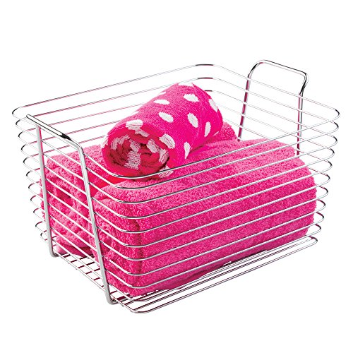 InterDesign Classico Wire Storage Organizer Basket for Bathroom, Bath
