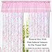 Pink and Mint Floral Window Drapery Panels - Set of Two 84 by 42 Inch Panels