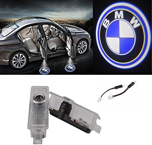 TF 2pcs Universal Car Door LED Light Projector Shadow Light Welcome Light Kit for BMW, No Drilling Required (For BMW)