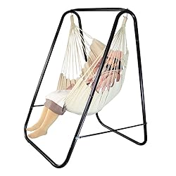 PIRNY Hammock Chair Stand with Large Hanging Padded