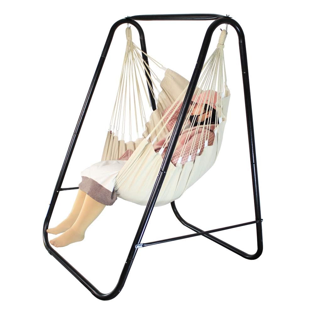 PIRNY Hammock Chair Stand with Large Hanging Padded