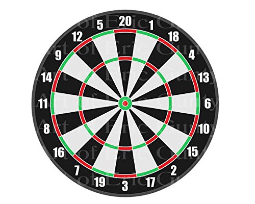 8" Round - Dart Board Birthday - Edible Cake/Cupcake Party Topper - Thumbnail 3