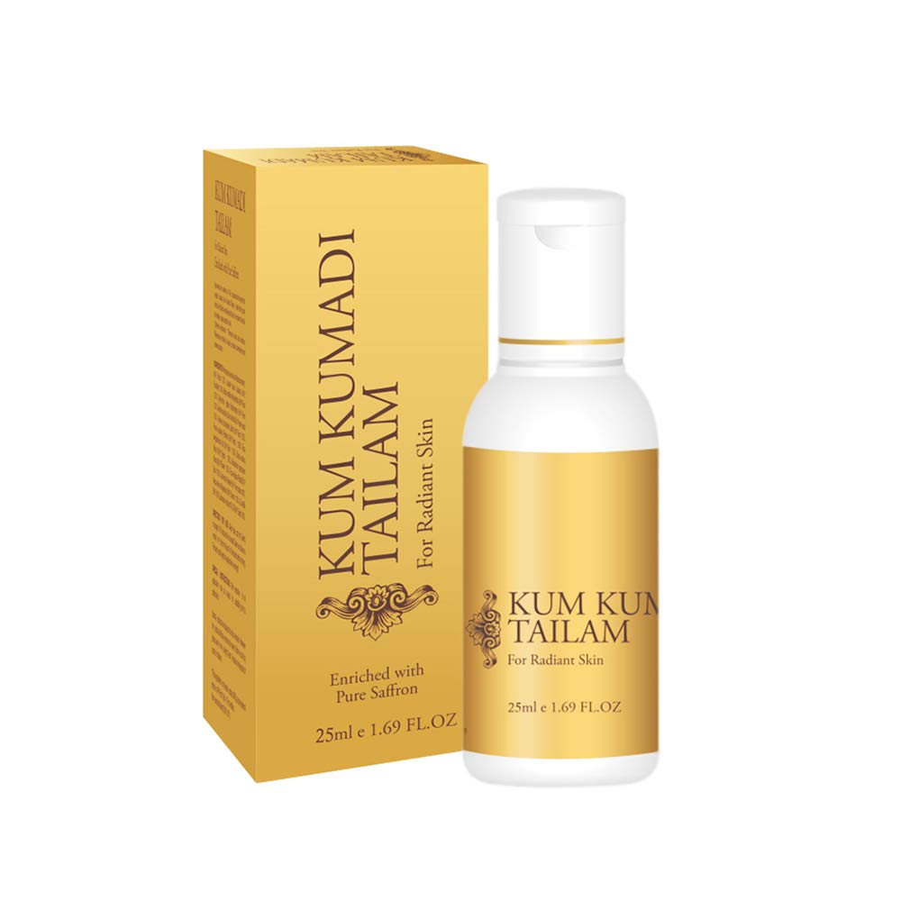 Vasu Kumkumadi Tailam 100% Ayurvedic - controls Acne, Rosacea, Pimples and gives Radiant Skin - Enriched With Pure Saffron – 25ml