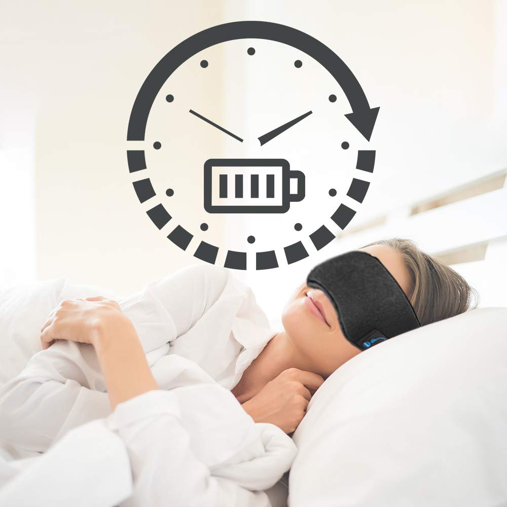Bluetooth Sleep Mask for Women & Men Wireless Bluetooth Headphones Music Travel Sleeping Headset Ultra Soft Breathable Built-in Speakers Microphone ...
