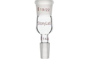 stonylab Borosilicate Glass Connecting Adapter, 19/22 Outer to 14/20 Inner Joint Reducing Connecting Adapter for Laboratory