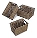 Whitmor Distressed Rattique Storage Baskets Set of 3