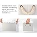 StorageWorks Storage Baskets for Shelves, Foldable Fabric Closet Storage Bins with Handles, Fabric Storage Bins Clothes Organizer, Beige, White & Ivory, 3-Pack, Small