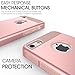 iPhone 5C Case, Rhidon Slim Shockproof Armor Case fit for iPhone 5C Hard Rugged Ultra Protective Back Rubber Cover with Dual Layer Impact Protection for iPhone 5C (Rose Gold)