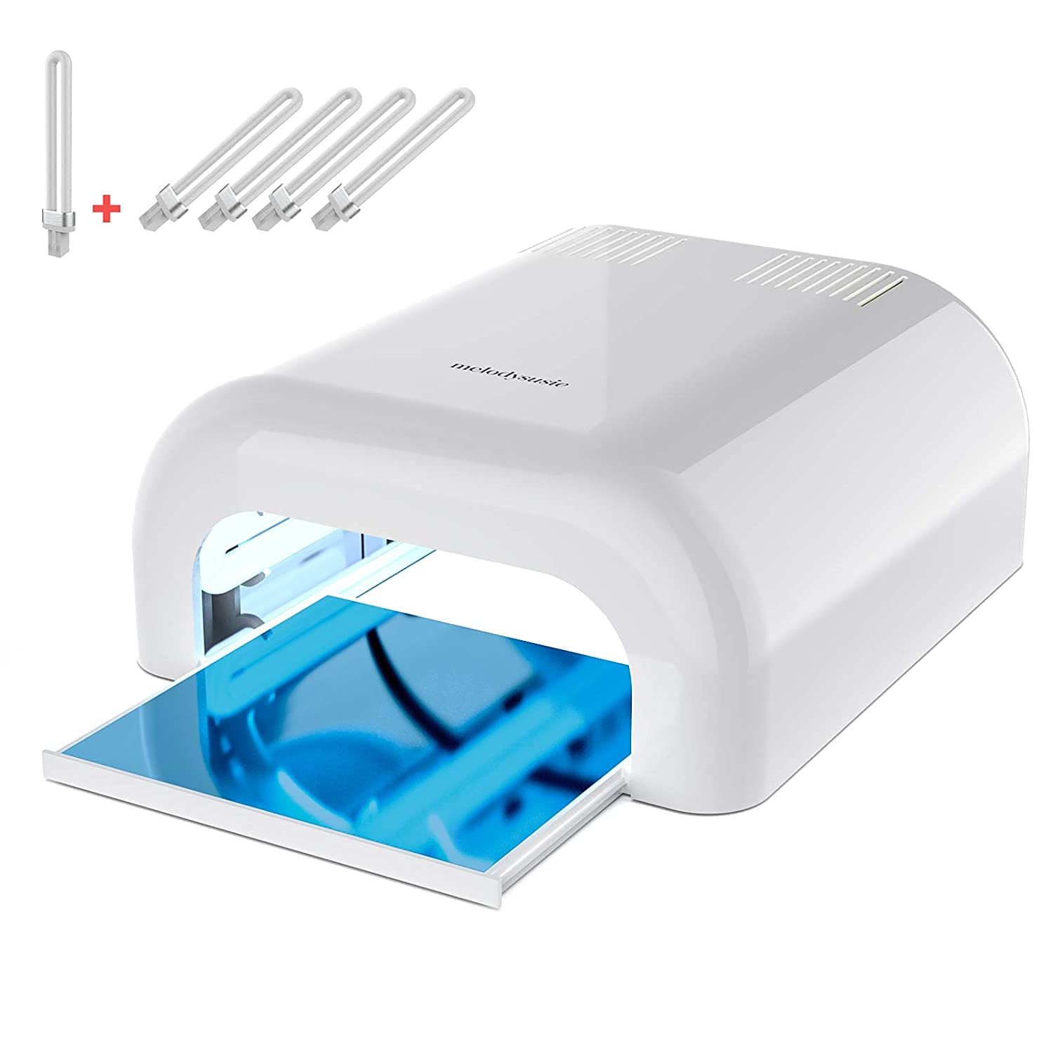 MelodySusie 36W Nail Lamp for 3D Printer UV Resin, Pro04 Professional Gel Nail Polish Curing Lamp with 3 Timer Setting, Sliding Tray for Manicure Pedicure,Great for Resin,White