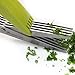 Kitchen Scissors with 5 Blade Herb Scissors, Cleaning Cover and Soft Grip Rubber Handles