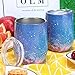 NEWBEA 2pcs Wine Tumbler with Lid, 12 Oz Double Wall Vacuum Insulated Stemless Glass, Stainless Steel Wine Cup for Wine, Coffee, Drinks, Champagne, Cocktails