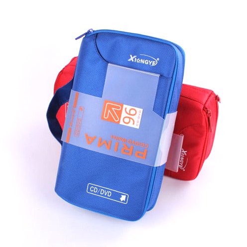 New 96 Disc CD DVD Bag Case Holder Wallet Storage - Blue