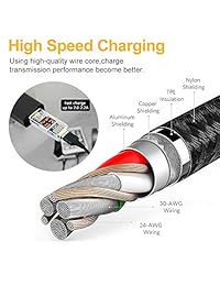 Cable de carga múltiple, cable de carga, 2 unidades, 4 en 1, trenzado de nailon, universal, cable USB múltiple, adaptador de cable de carga con conectores tipo C, micro USB, para teléfonos móviles, tabletas y más
