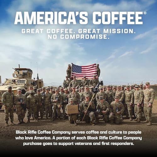 Black Rifle Coffee Company Just Black, 84 Count, Medium Roast K Cups - Single Serve K Cups Coffee Pods - Kcup Pods Compatible with all Keurig machines - Made from Arabica Beans